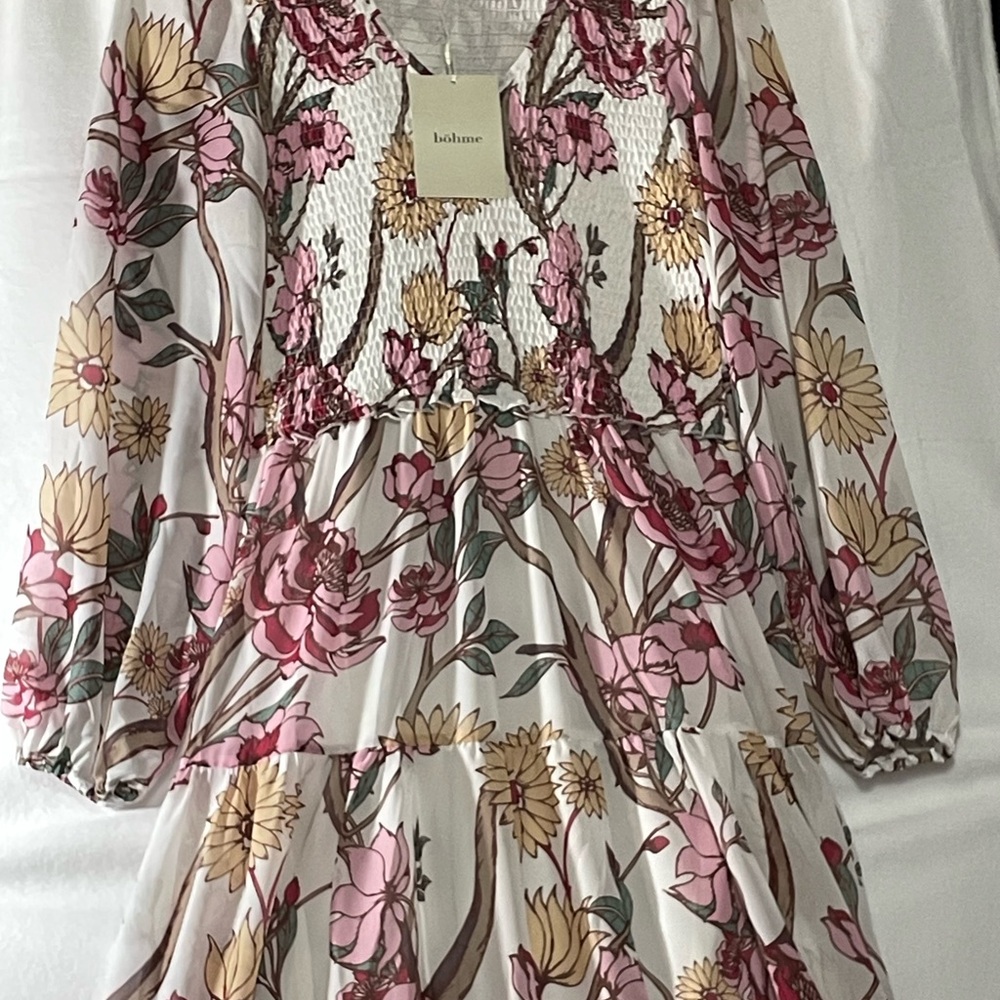Bohme Red and Gold Long Sleeve Sundress
